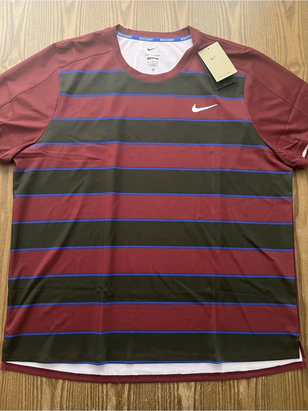 Nike Court Slam Men's Dri-FIT ADV Tennis ShirtDark Team Red FZ6934-619